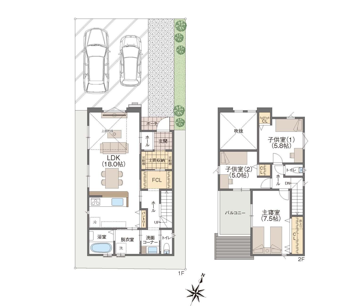PLAN 01 間取り図